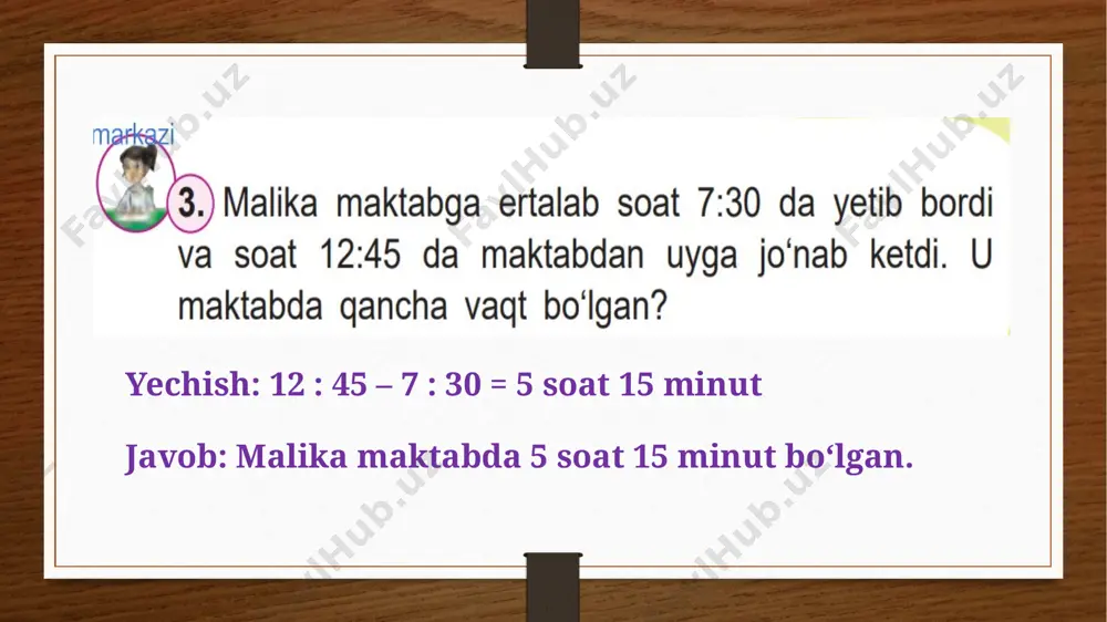vaqt va vaqt birliklari. 5-soat. pptx - Page 5