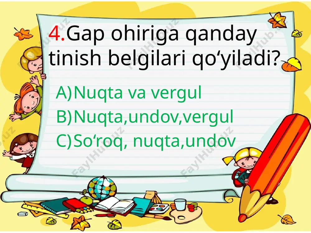 ona tili va o'qish savodxonligi test - Page 5