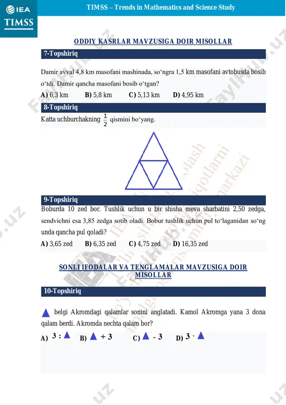 timss 4-sinf matematika 2-daftar - Page 5