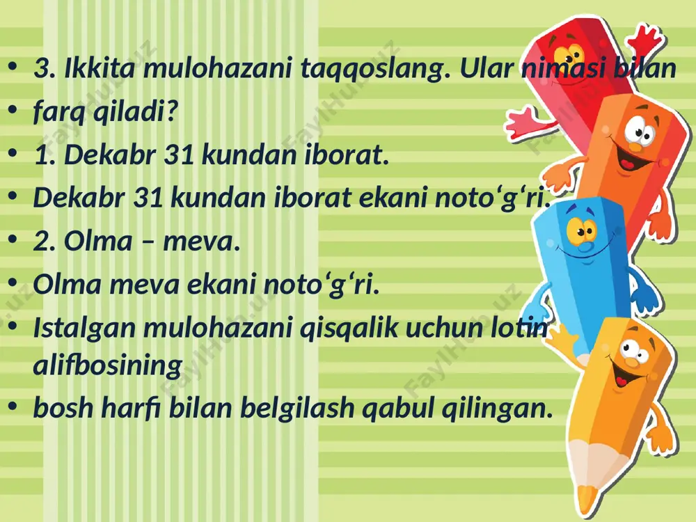 mulohazalar ustida topshiriqlarni bajarish - Page 5