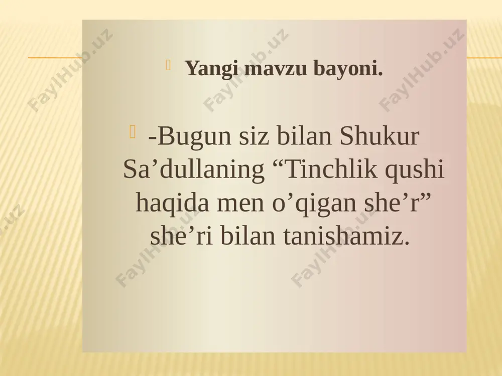 tinchlik qushi haqida men o’qigan she’r - Page 5