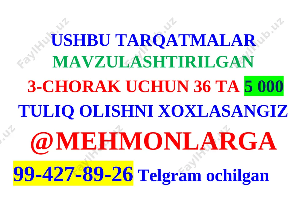 2-sinf ona tili 3-chorak tarqatmalari 2021 - Page 5