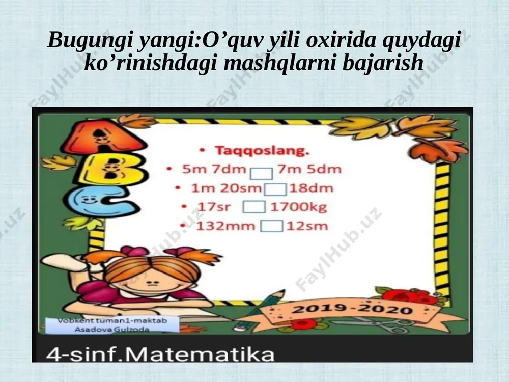 4-sinf matematika mavzu;takrorlash d.qayumova - Page 5