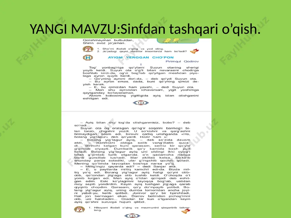 4-sinf mavzu;sinfdan tashqari o'qish.d.qayumova - Page 5