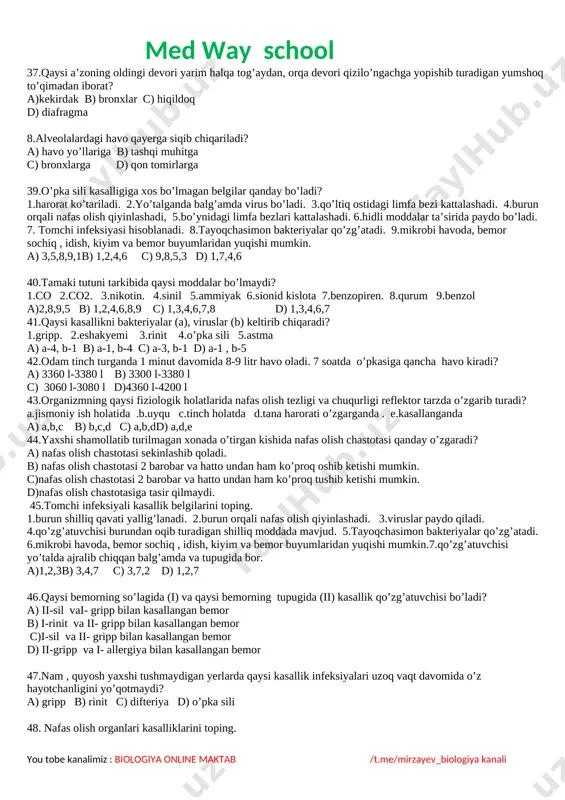 nafas olish @mirzayev_biologiya - Page 5