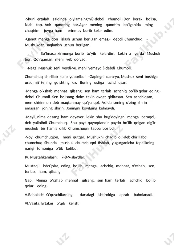4-sinf o'qish chumchuq bilan chumoli - Page 5