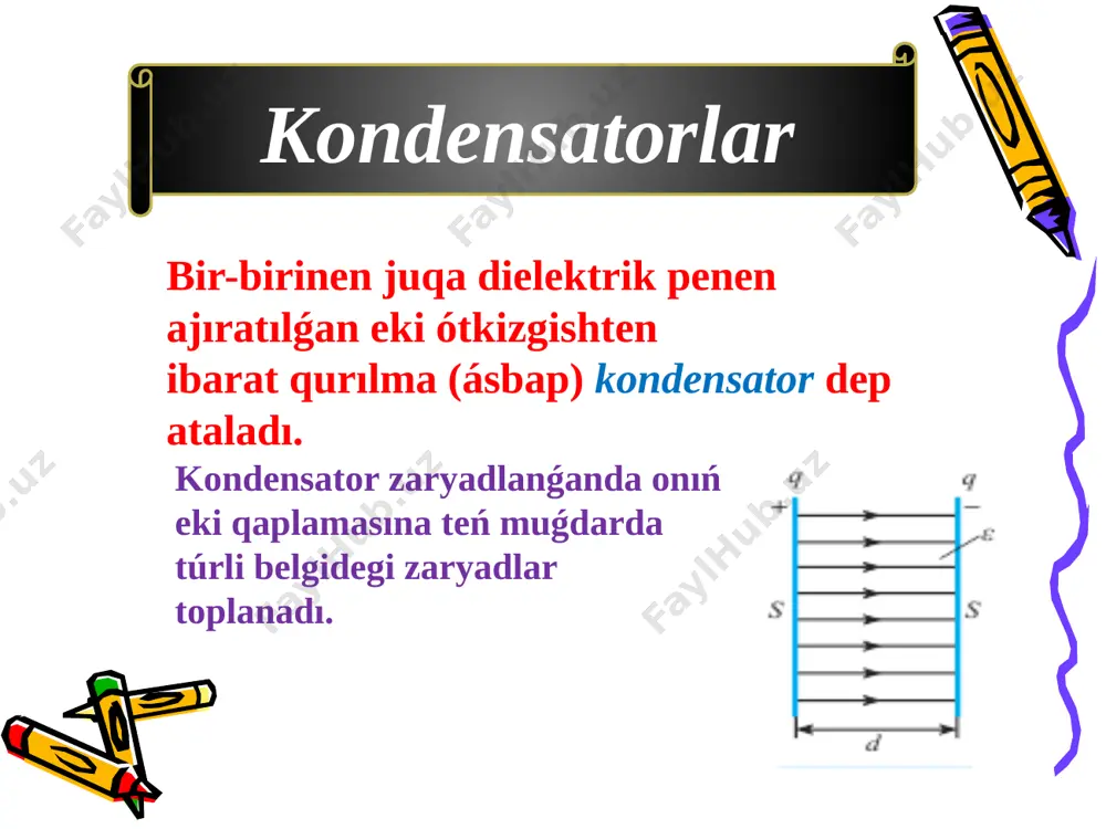 29-sabaq. elektr sıyımlıǵı. kondensatorlar - Page 5