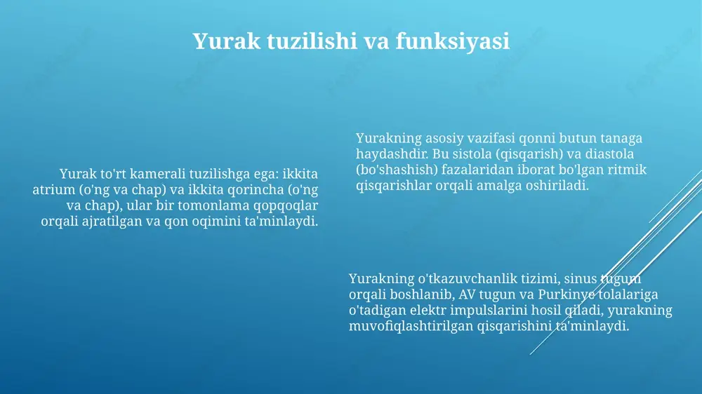 muntazam jismoniy mashqlar, haftasiga kamida 150 daqiqa oʻrtacha intensivlikda yoki 75 daqiqa yuqori intensivlikda mashq qilish yurak-qon tomir sogʻligʻini mustahkamlaydi. tuz, yog' va xolesterin miqdori kam bo'lgan, meva, sabzavot va tola moddalari ko'p bo'lgan muvozanatli ovqatlanish ateroskleroz xavfini kamaytiradi. chekishni tashlash va spirtli ichimliklarni me'yorida iste'mol qilish, qon bosimini nazorat qilish va stressni boshqarish yurak-qon tomir kasalliklarining oldini olishda muhimdir. e'tiboringiz uchun rahmat