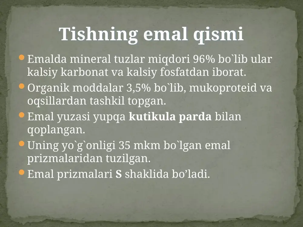 tishlarning tuzilishi - Page 6