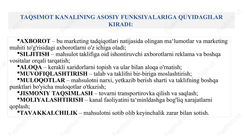rnet tarmog‘ida arizalarni qabul qilish va g‘olibni aniqlash jarayonlariga har qanday aralashuvga yo‘l qo‘ymaydigan mexanizmini yaratish; – axborot xavfsizligi vositalari yordamida axborot butunligini va maxfiyligini ta’minlash. uzum market marketpleysida mamlakatimizning barcha hududlaridan 500 dan ortiq tadbirkor va kompaniyalarning 200 mingga yaqin noyob mahsulotlari taqdim etilmoqda. buyurtmalarni tarqatish punktlari va kurerlik yetkazib berish xizmati mamlakatning 17 ta shahrida mavjud. 2023 yilda marketpleys o‘z assortimentini 800 000 ta noyob mahsulotgacha kengaytirishni rejalashtirmoqda.