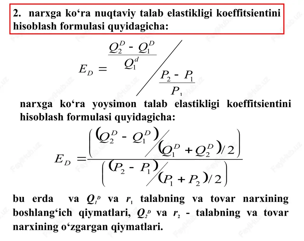 talab va taklif elastikligi - Page 6
