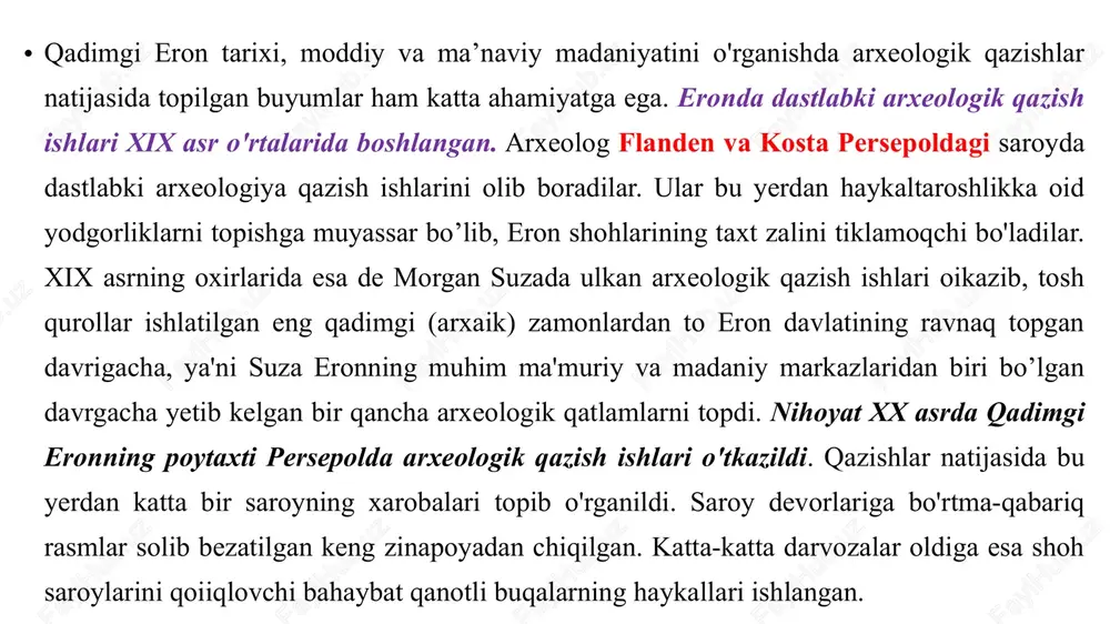 («elchi») deb atalib, simash (elam tilida nishanki) shahrini qarorgoh qilib, elam va simashni boshqargan. kichik viloyatlarni «otalar» («adda») boshqarganlar hukmdor dunyodan o'tgach, uning o'rniga podshoning ona urug'idan jiyani yoki singlisini o'g'li taxtga o'tirgan. elam podsholari oilasida bo'lg'usi hukmdorlar o'z singillari bilan turmush qurganlar (levirat). midiya podsholigi (er. av. vii-vi asrlar) midiya shimoliy-g'arbiy eronda joylashgan edi. mamlakatning g'arbiy qismi zagros tog'i hududi bo'lib, keyinchalik midiya atropatenasi deb atalgan. atropatenadan sharqida midiyani tekislik qismi joylashgan. er. av. ill—ii ming yilliklarda bu hududlarda kassit, kutiy, xurrit tillarida so'zlashadigan o'troq va ko'chmanchi chorvadorlar yashaganlar. er. av. vii asrda g'arbiy eronda ilk siyosiy birlashmalar paydo bo'ladi. shunday birlashmalardan biri manna podsholigi edi. er. av. 672-yilda midiya qabilalari yo'lboshchi kashtariti boshchiligida .osuriyaga qarshi qo'zg'olon ko'taradilar. er. av. 671- yilda midiyaliklar o'z hududlarining g'arbiy qismidan osuriyaliklarni haydab chiqarib, mustaqil davlat tuzganlar. kashtariti sekin asta midiya qabilalarini birlashtiradi. er. av. vii asr o'rtalarida midiya qadimgi sharqda kuchli davlatga …