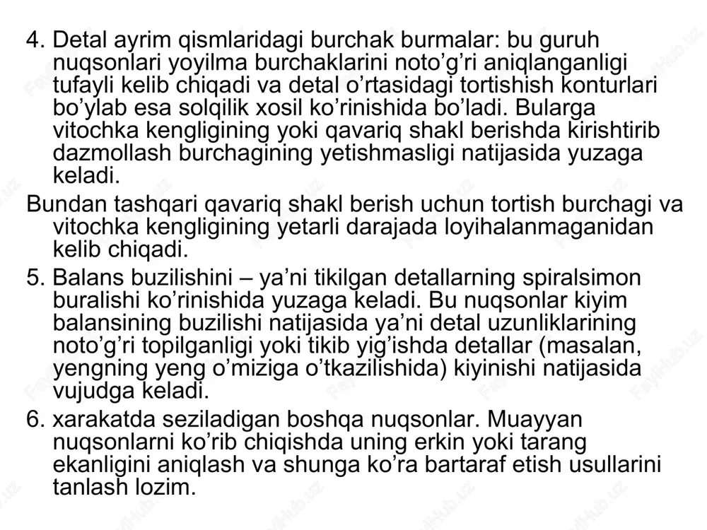kiyim nuqsonlarni aniqlash va ularni bartaraf etish - Page 6
