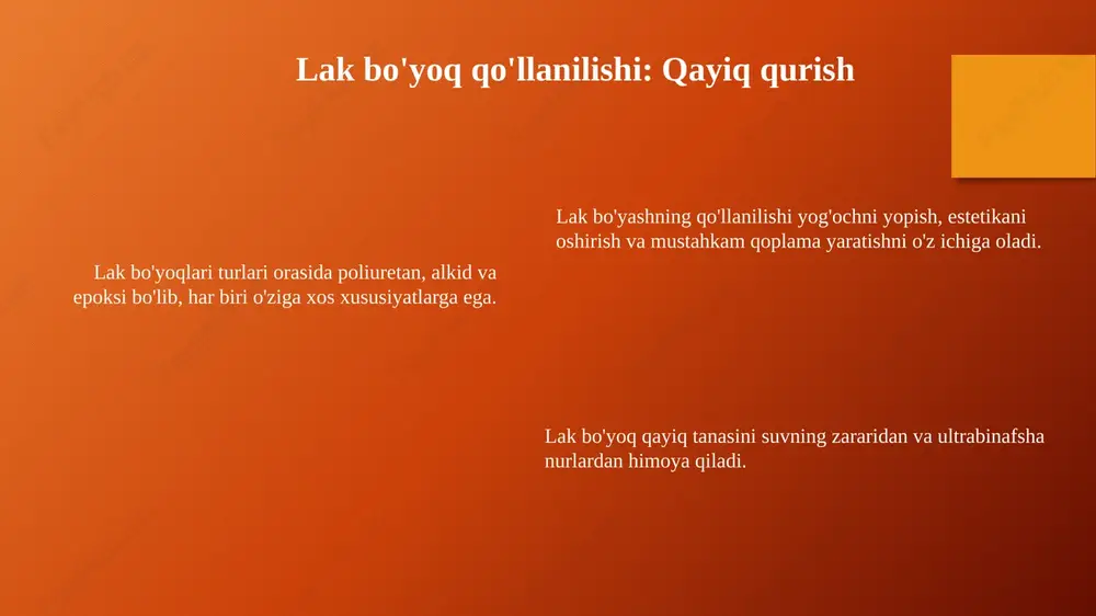 laklarning turlari va ishlatilish sohalari - Page 6