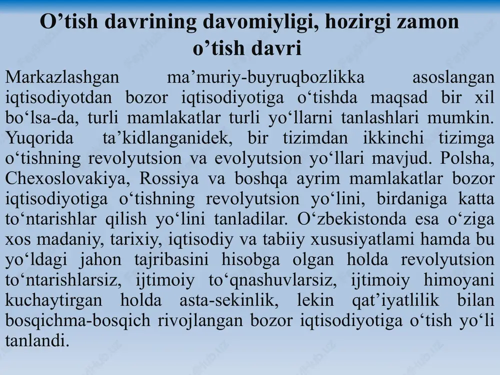 o‘tishdavrining mohiyati va ahamiyati - Page 6