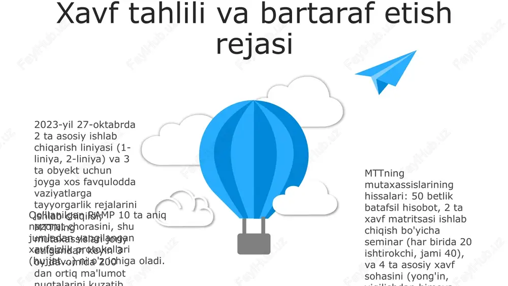 ytirildi va 3 nafar muhandis mutaxassis bilan hamkorlik qilindi. s w o t swot sifat nazorati va boshqaruvi ishlab chiqarishda sifatni ta'minlash (qa) va sifat nazorati (qc) jarayonlari, shenzhen, mexiko siti va detroytda joylashgan 3 ta geografik tarqalgan zavodlarda 1000 dan ortiq mutaxassislar ishtirokida, statistik jarayonni boshqarish (spc) usullari, masalan, nazorat jadvallari (x-bar va r jadvallari) yordamida amalga oshiriladi mtt mutaxassislari (materiallarni sinash va texnik nazorat) bangalorda asosiy ishlab chiqarish maydonchasida ikki smenada kuniga 5000 dan ortiq detallarga tortish kuchini baholash, kimyoviy tarkibni tahlil qilish (rentgen-flyuoressentsiya yordamida) va o'lchovlarni tekshirish (kmm va optik komparatorlar yordamida) kabi qat'iy sinovlar o'tkazadilar qa va mtt mutaxassislarining hamkorligi har 2 haftada test ma'lumotlarini ko'rib chiqish, jarayon chekinishlarini (masalan, ±2°c chegarasida harorat o'zgarishi material xususiyatlariga ta'sir qilishi) aniqlash va barcha 3 mahsulot liniyasi bo'yicha izchil mahsulot sifatini ta'minlash uchun 72 soat ichida tuzatish ishlarini amalga oshirishni o'z ichiga oladi, bu esa umumiy operatsion samaradorlikni 10% …