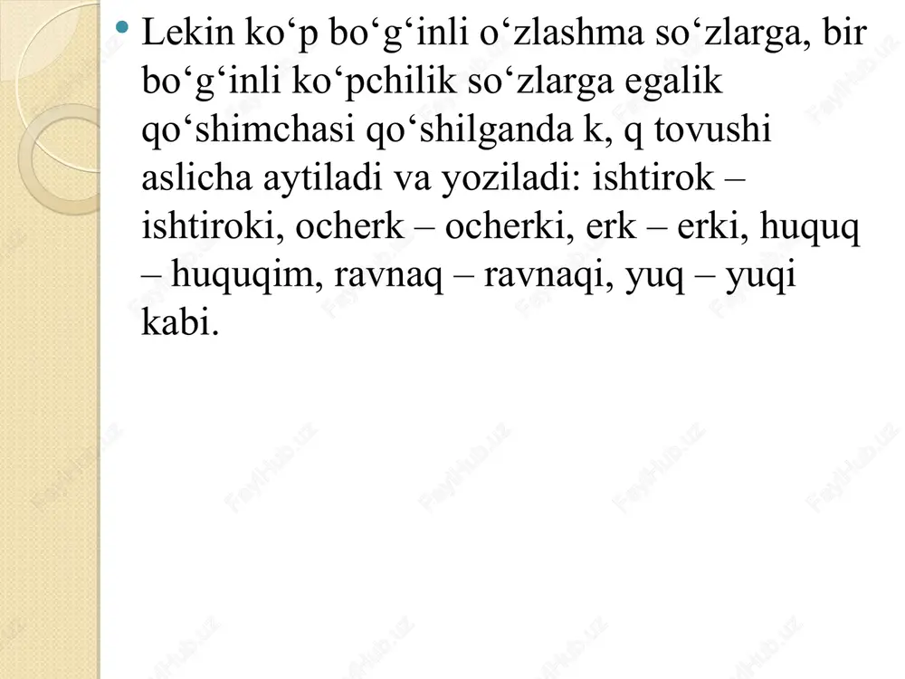 o’zbek tilida asos va qo’shimchalar imlosi - Page 6