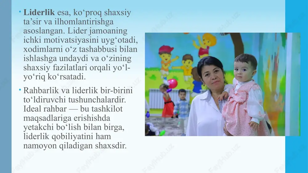 uslubchining rahbarlik va liderlik xususiyatlari - Page 6