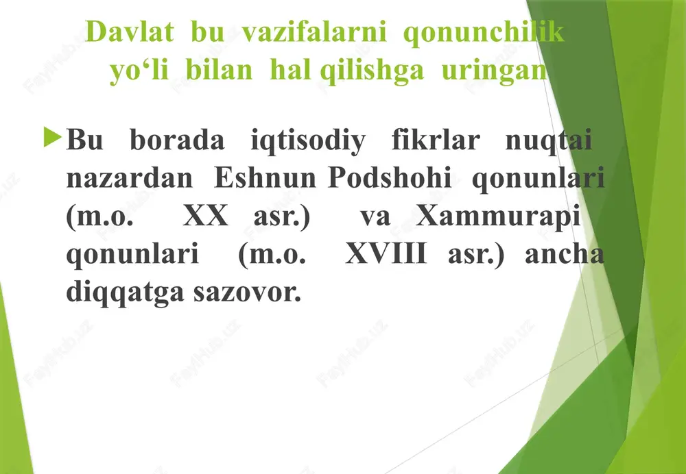 siy tarmogi, deb hisoblagan. «qishloq xo‘jaligi rivojlansa, – deb yozadi u, – boshqa faoliyat turlari ham rivojlanadi. agar dehqonchilik pasaysa, u holda uning bilan birga suv va quruqlikdagi barcha boshqa sanoat faoliyati tarmoqlari halok bo‘ladi». qadimgi rimdagi iqtisodiy qarashlar rimning yirik siyosiy arbobi va yozuvchisi katta mark katon(m.av. 234–149) o‘zining «dehqonchilik togrisida»gi asarida qishloq xojaligini xalq xojaligidagi asosiy tarmoq, deb hisoblaydi. katon faqat ortiqcha mahsulotni sotish, xo‘jalikda ishlab chiqarish mumkin bo‘lmagan narsalarni esa sotib olish zarurligi to‘grisida fikr yuritdi. eng foydali mahsulot, deb zaytun yogini hisoblagan. qadimgi rimdagi iqtisodiy fikrlar katon (m.a. 234-149 yy.) yirik yer egasi bo‘lgan, «dehqonchilik» nomli asarida u qullikka asoslangan natural xo‘jalikni himoya qildi. u faqat ortiqcha mahsulotnigina sotish kerak, xo‘jalikda ishlab chiqarish mumkin bo‘lmagan narsalarnigina sotib olish zarur, degan g‘oyani qo‘llaydi. uning fikricha, qullar yoshligidan sotib olinish kerak, shunda qullarni tarbiyalash, ishga o‘rgatish oson bo‘ladi (yoshi kattalarda bu ish qiyin kechadi), qullar orasida adovat urug‘i …