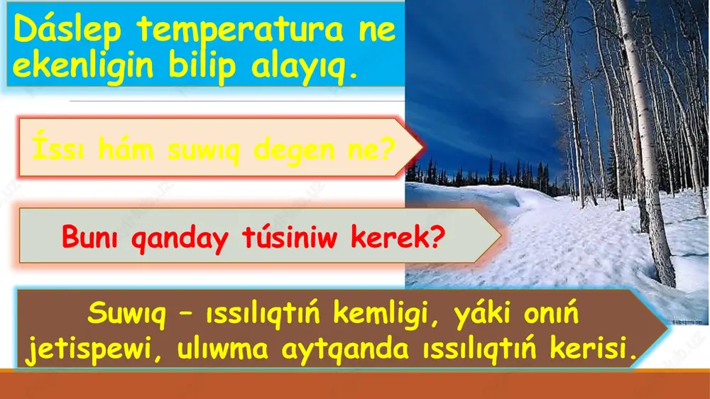 temperatura. termometrler. deneniń temperaturasın ólshew - Page 6