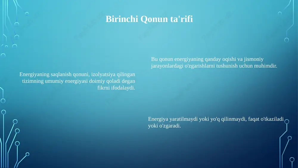 termodinamikaning birinchi qonuni - Page 6