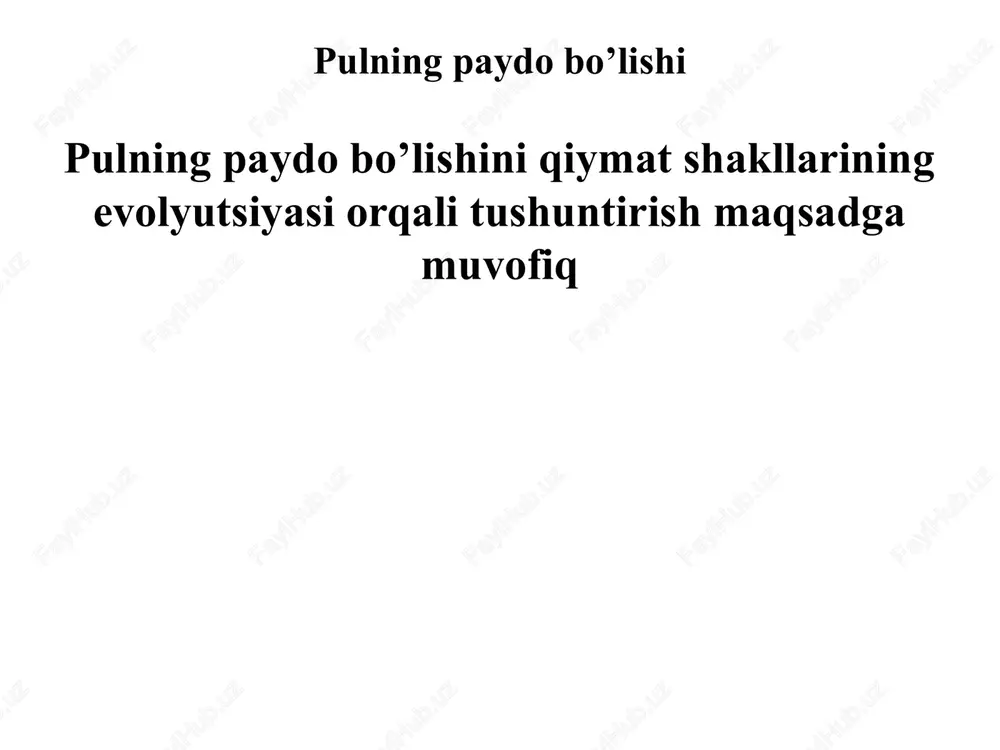 pul, uning kelib chiqishi va zarurligi - Page 6