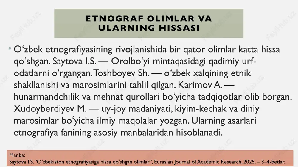 o’zbekiston etnografiyasiga doir ilk bilimlar - Page 6