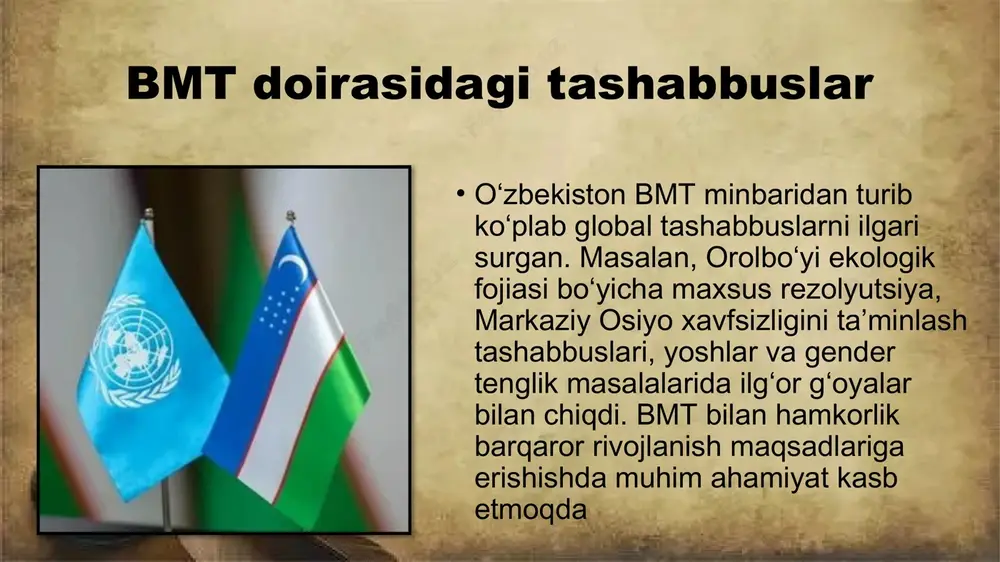 oʻzbekiston tarixi. oʻzbekistonning xalqaro tashkilotlar bilan hamkorlik aloqalari - Page 6