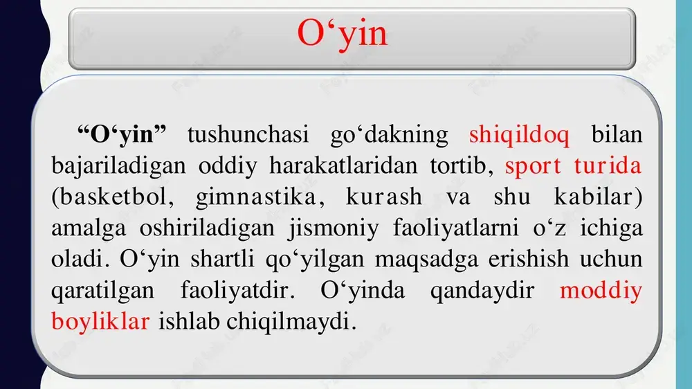 milliy va harakatli o'yinlarni tashkil - Page 6