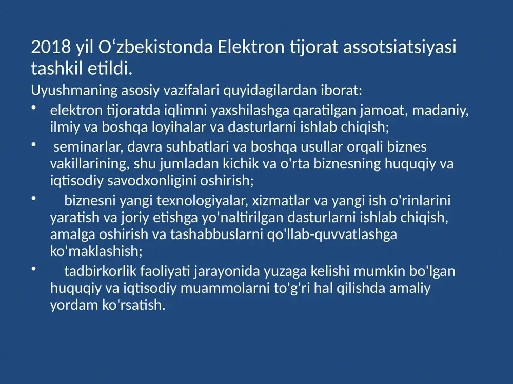 ydalanib va doimiy ravishda o’z do’konini yaxshilagan holda o’z yo’nalishida 1-raqamli bo’lishi mumkin. bizda hech qachon alohida shartli etkazib beruvchilar bo’lmaydi — hamma teng shartlarda raqobatlashadi. nohalol raqobatning har qanday turlariga bizda yo’l qo’yilmaydi. biz — halol biznes uchun! 3-printsip. uzluksiz rivojlanish har bir hamkorga biz bilimlarning ichki bazasiga kirish imkonini ochib beramiz. kengaytirilish, daromadlarni oshirish, internet-do’konni samarali boshqarish va brendni rivojlantirishni xohlaganlar uchun bizda uzum akademiyasi bor — bu erda internet –tijorat sohasida ekspertlar chiqishi va amaliy mashg’ulotlar bilan jadal o’qitish olib boriladi. shuningdek biz doimiy ravishda yangiliklarni ishga tushiramiz: “shaxsiy kabinet” ni yaxshilaymiz, ilovani oxirigacha etkazamiz, logistika jarayonlarini optimallashtiramiz, ishlanmalarni joriy qilamiz – masalan, foizsiz va qo’shimcha to’lovlarsiz qismlab to’lash tizimini uladik. 4-printsip. xayrixohlik va mijozga moslashganlik bizga tajovuzkorlik, adovat va ishonchsizlik bo’lmagan atrof muhit yaratish muhimdir. uzum market komandasining barcha a’zolari har bir hamkor va xaridorni hurmat qiladi va qadrlaydi. biz bitta yo’nalishda harakatlanamiz va har qanday …