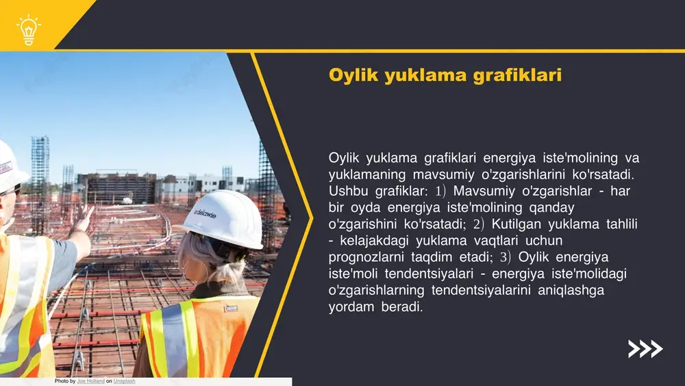 ot (internet of things) va aqlli tizimlar orqali ma'lumotlarni real vaqt rejimida olish energiya samaradorligini oshirishga yordam beradi. bular nazorat jarayonlarini soddalashtirib, energiya iste'molini optimallashtirish imkonini yaratadi. monitoring jarayonlarini yaxshilash uchun yangiliklar, masalan, avtomatlashtirilgan tizimlar va sun'iy intellektdan foydalanish, energiya resurslaridan samarali foydalanishni ta'minlaydi. bunday yondashuvlar nafaqat energiya tejamkorligini oshiradi, balki xarajatlarni ham kamaytiradi. elektr yuklama monitoringining istiqbollari energiya tejash va resurslardan samarali foydalanish imkoniyatlarini taqdim etadi. kelajakdagi texnologiyalar yordamida yuklamalar dinamik ravishda kuzatilib, energiya sarfi kamaytiriladi va energiya samaradorligi oshiriladi. sanoat korxonalarida elektr yuklama monitoringi kelajakda yangi tendentsiyalarni ko'rsatadi. eng muhim yo'nalishlar energiya samaradorligini oshirish va avtomatlashtirish jarayonlarini kengaytirishdir. shu bilan birga, modernizatsiya va innovatsion yondashuvlar orqali samarali energiya boshqaruvi amalga oshiriladi. kelajakdagi rivojlanish imkoniyatlari elektr yuklama monitoringining istiqbollari xulosa elektr yuklama grafiklari energiya iste'molini rejalashtirishda muhimdir. ular iste'molchilar orasida energiya taqsimotini nazorat qilish imkonini beradi. texnologik o'zgarishlar grafiklarning rivojlanishini ta'minlaydi va energiya samaradorligini oshiradi. photo by ej yao …