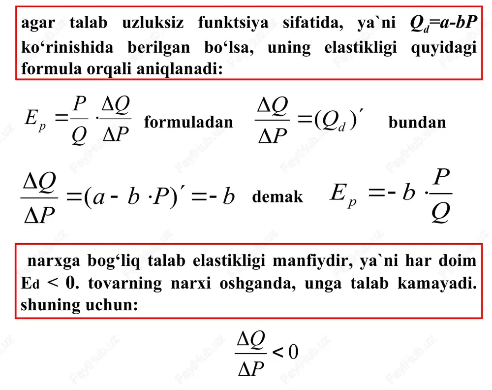 talab va taklif elastikligi - Page 8
