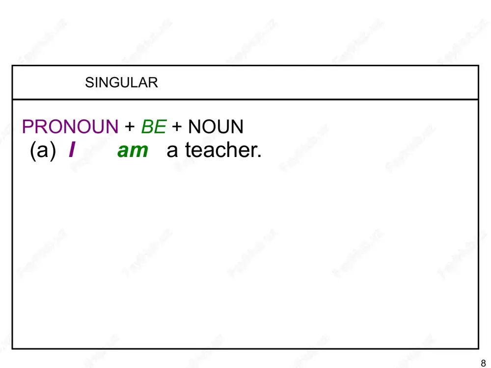 basic sentence patterns with be - Page 8