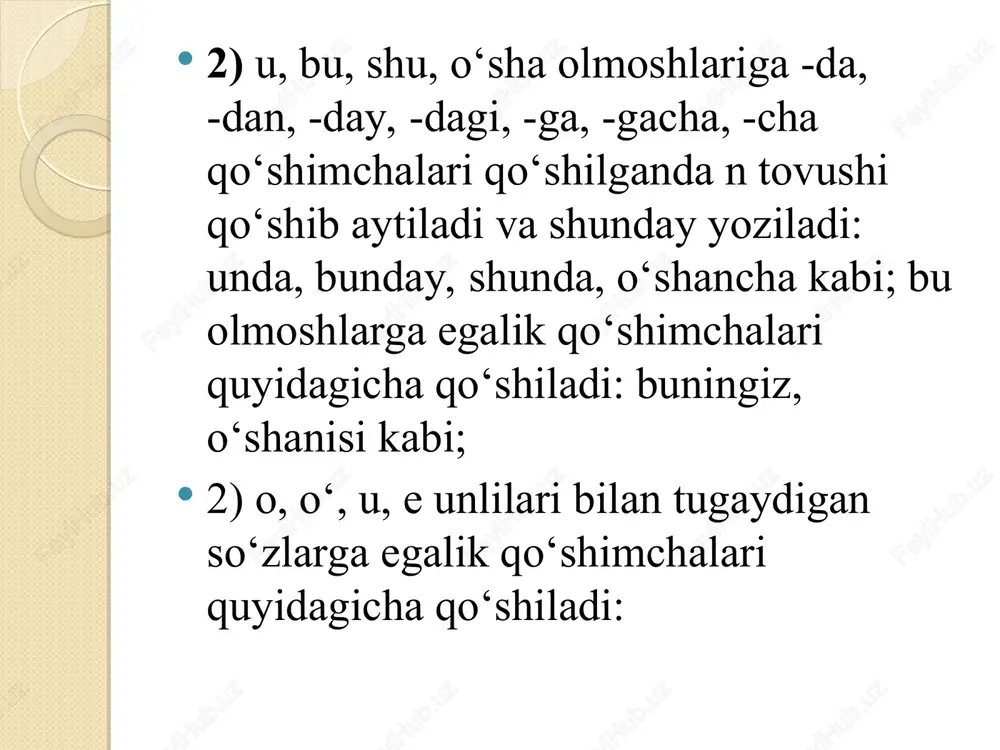 o’zbek tilida asos va qo’shimchalar imlosi - Page 8