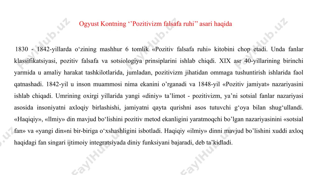 mehnat sotsiologiyasi, shahar sotsiologiyasi asoslarini, byurokratiya nazariyasini, ijtimoiy stratifikatsiya va statusli guruhlar kontseptsiyasini, siyosatshunoslik va hokimiyat instituti asoslarini, jamiyatning ijtimoiy tarixi va ratsionalizatsiya haqidagi ta’limotni, kapitalizm evolyutsiyasi va mulkchilik instituti to’g’risidagi ta’limotni ishlab chiqdi. m.veberning yutuqlari shu qadar ulkanki, ularni sanab tugatib bo’lmaydi. ideal tiplarning kiritilishi uning metodologiya sohasidagi eng asosiy yutuqlaridan biri hisoblanadi. maks veber asarlari veberning barcha asarlarida yuksak sotsiologik ruh va mazmun bo‘rtib turadi. ayniqsa, uning o’limidan so‘ng chop etilgan yirik fundamental asari ‘’xo‘jalik va jamiyat’’hamda fan metodologiyasiga doir maqolalar to‘plamida sotsiologiya masalalari chuqur va batafsil bayon etilgan.veberning qator muhim asarlari g ‘arb madaniyatining boshqa madaniyat va jamiyatlardan farqini yoritishga bag‘ishlandi. jumladan, xitoy imperiyasi, hindiston, yaqin sharq an’analari tadqiqotlari din sotsiologiyasiga qo‘shilgan muhim hissa edi. xitoy va hindiston diniy tizimlarini g'arb dini bilan qiyoslab quyidagi xulosani chiqardi: ‘’kapitalizm taraqqiyotiga xristianlik dini kuchli ta’sir ko‘rsatdi’’. u: ‘’inson faolyaitini o‘rganish va yoritishda astronom qo‘llagan metoddan foydalanib bo‘lmaydi!’’ deb ijtimoiy …
