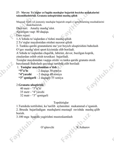 jismoniy tarbiya mashlari — DOCX
