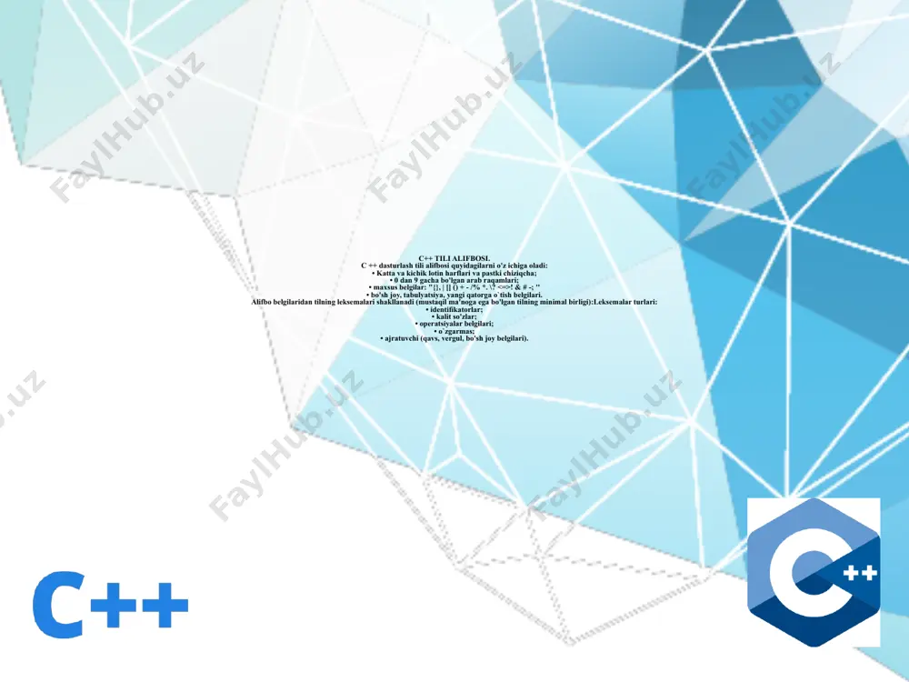 c ++ tili va uning imkoniyatlari - Page 5
