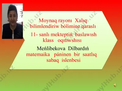 sabaqtıń maqseti — PPT