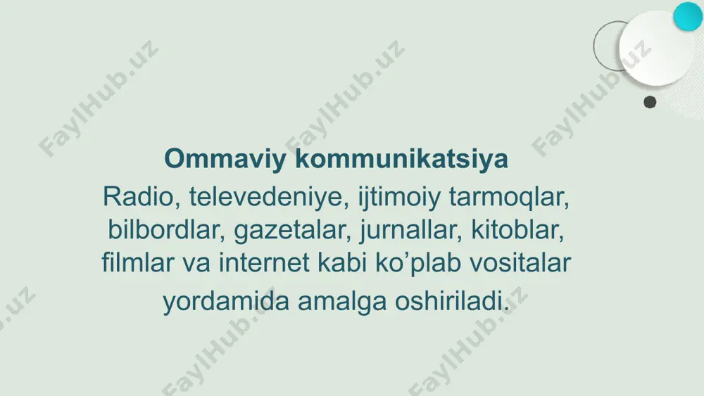 ommaviy kommunikatsiya va jurnalistika tarixiy taraqqiyoti - Page 5