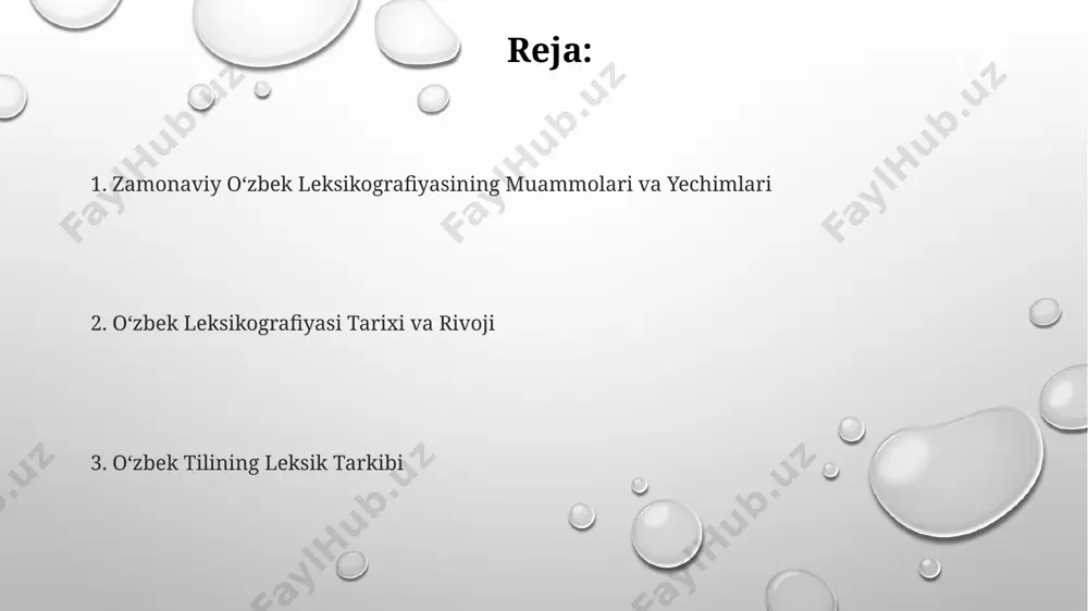 nlar, jumladan, zamonaviy tilga xos yangi soʻzlar va ularning qoʻllanilish xususiyatlari bayon etilgan. lugʻatlar toʻplami oʻzbekiston fanlar akademiyasi va toshkent davlat universiteti kabi ilmiy muassasalar tomonidan 20 yildan ortiq tadqiqotlar asosida yaratilgan. “zamonaviy oʻzbek lugʻatlari” toʻplami 50 dan ortiq lugʻatni, jumladan, ikki jildli “oʻzbek tilining izohli lugʻati”ni (toshkent, 2006) va turli sohalarga oid ixtisoslashgan lugʻatlarni oʻz ichiga oladi. oʻzbek tilining leksik tuzilishi “oʻzbek tilining leksik tuzilishi”da 10 000 dan ortiq soʻz va terminlar samarqand, buxoro va xivadagi qadimgi yozma manbalar asosida tahlil qilingan. qoʻshma soʻzlarning hosil boʻlish usullari va ularning leksik-semantik xususiyatlari, jumladan, 300 dan ortiq misollar bilan toshkent shahridagi turli sohalardagi qoʻllanilishi koʻrsatiladi. kitobda oʻzbek tilining leksik boyligi, 5000 dan ziyod sinonimlar va antonimlar misollari bilan 20-asr boshlaridan boshlab kuzatilgan oʻzgarishlar tahlil qilinadi. leksik semantik guruhlar fargʻona vodiysida qayd etilgan mahalliy lahjalarda leksik-semantik guruhlarning tarkibi va ularning umumiy adabiy tildagi muqobillarini solishtirish orqali 30 dan ortiq farq aniqlangan. oʻzbek …