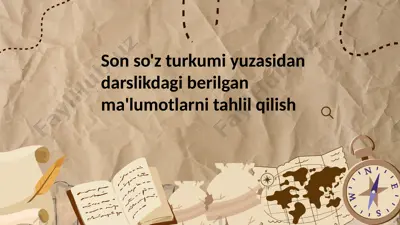 son so'z turkumi — PPTX