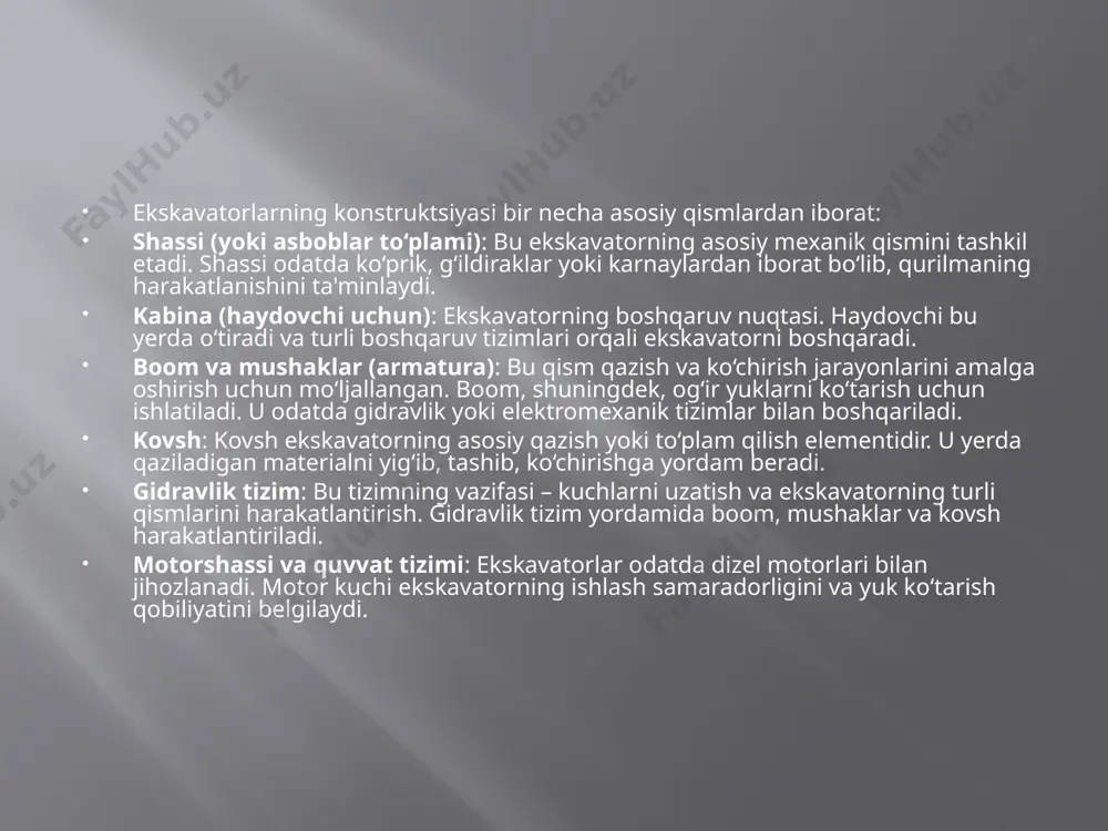 ekskavatorlar to'g'risida umumiy ma'lumotlar - Page 5