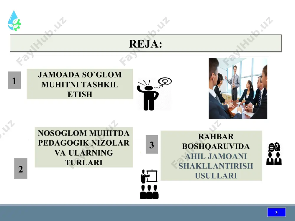 jamoada sog`lom muhitni tashkil etish va ahil jamoani shakllantirish usullari - Page 3