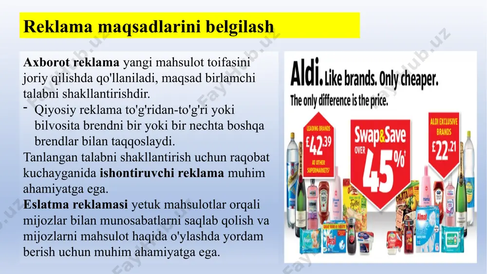 h uchun axborot vositalarida yangilik ma'lumotlarini yaratish va joylashtirish. • mahsulot va brendning reklamasi. muayyan mahsulotlar va brendlarni e'lon qilish. • jamoat ishlari. milliy yoki mahalliy hamjamiyat munosabatlarini qurish va qo'llab-quvvatlash. • lobbichilik. qonunchilik va tartibga solishga ta'sir ko'rsatish uchun qonun chiqaruvchilar va hukumat amaldorlari bilan munosabatlarni o'rnatish va mustahkamlash. • investor munosabatlari. moliyaviy sohada aktsiyadorlar va boshqalar bilan munosabatlarni saqlash. • rivojlanish. foyda olish uchun donorlar yoki notijorat tashkilotlar a'zolari bilan ishlash moliyaviy yoki ixtiyoriy yordam. jamoatchilik bilan aloqalar (pr) boshqa reklama shakllari singari, jamoatchilik bilan aloqalar iste'molchilarni jalb qilish va ularning hayoti va suhbatlarining brendini yaratish qobiliyatiga ega. biroq, jamoatchilik bilan aloqalar reklamaga qaraganda ancha past narxda kuchli ta'sir ko'rsatishi mumkin. qiziqarli brend hikoyalari, voqealari, videolari yoki boshqa kontenti turli ommaviy axborot vositalarida olinishi yoki iste'molchilar tomonidan virusli ravishda baham ko'rilishi mumkin, bu esa millionlab dollarga tushadigan reklamadan ko'ra bir xil yoki undan ham kattaroq ta'sir ko'rsatadi. prning …