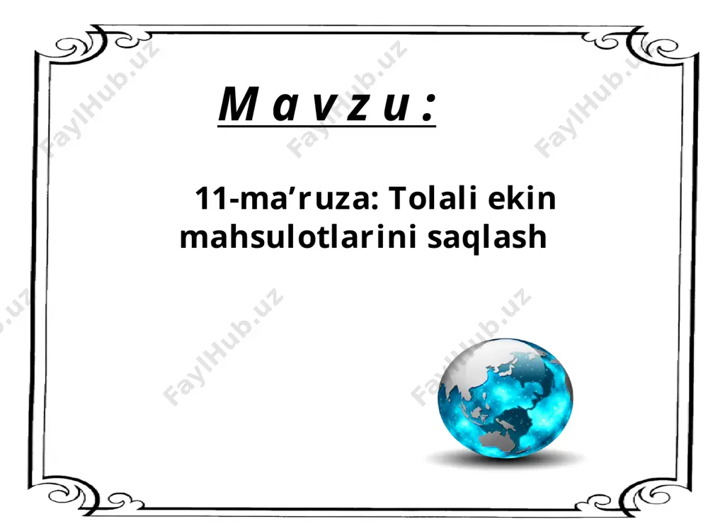 bo‘ladi. g‘o‘za bargi, poyasi va po‘stlog‘idan 100 dan ortiq, paxta tolasidan 50 ga yaqin, chigitidan 45 dan ortiq turli xil mahsulotlar olinadi. paxta mahsulotlaridan sanoatning ko‘pgina tarmoqlarida (to‘qimachilik, aviatsiya, ximiya, meditsina, avtomobil va boshqa sohalarda) keng foydalaniladi. bir tonna chigitli paxtadan 350-380 kg tola, 550-570 kg chigit, 50-120 kg momiq olinadi. bir kilogramm toladan 5 m gazlama yoki 140 ta g‘altak ip ishlab chiqariladi. bir gektar yerda yetishtirilgan paxtadan o‘rtacha hosildorlik 30 sentner bo‘lganda shuncha mahsulotdan 7-8,5 ming metr gazlama, 270 kg paxta moyi, 730 kg kunjara, 47 kg sovun, 108 kg momiq, 240 kg chigit va boshqa mahsulotlar olinadi. 2. paxtani paxta punktlarida saqlash qoidalari paxta asosan sentyabr, oktyabr va noyabr oylarida tayyorlanadi. paxta tozalash zavodlari shu uch oy davomida bir mavsumda tayyorlangan paxtaning taxminan 20% ni ishlay oladi. paxtaning qolgan ko‘p qismini uzoq vaqt saqlashga to‘g‘ri keladi. namligi 20% dan ortiq paxta qts (quritish-tozalash sexi)yonida joylanadi, chunki bunday …