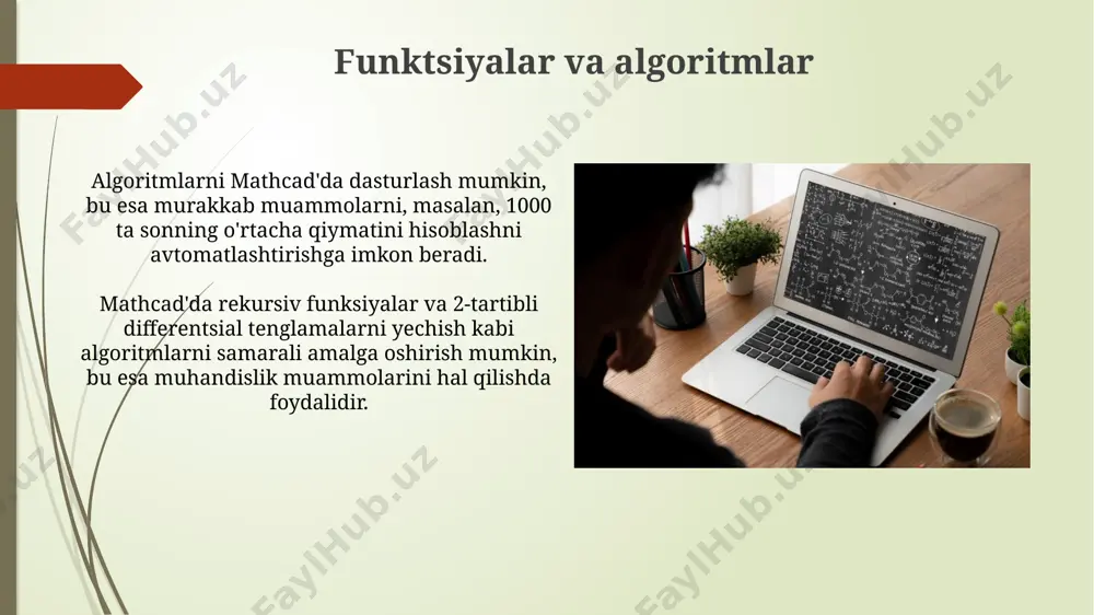 mathcad amaliy dasturi-imkoniyatlari va unda ishlash asoslari - Page 5