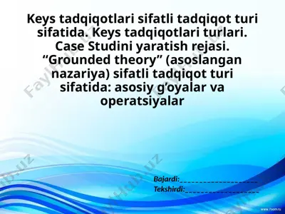 keys tadqiqotlari — PPTX