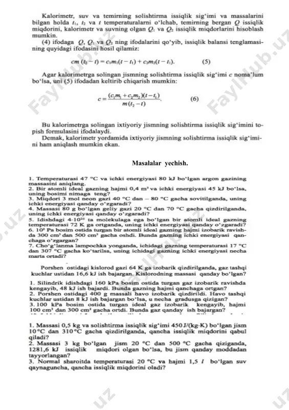 ichki energiya. issiqlik miqdori. - Page 5