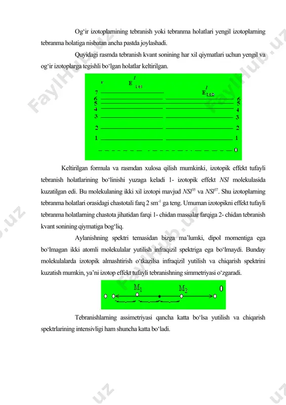izotopik effekt. tebranish -aylanish spektrida aylanma struktura - Page 3