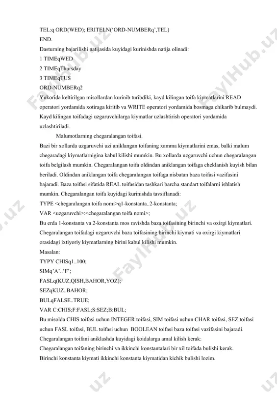 malumotlarning murakkab toifasi. qayd qilingan va chеgaralangan toifalar - Page 4